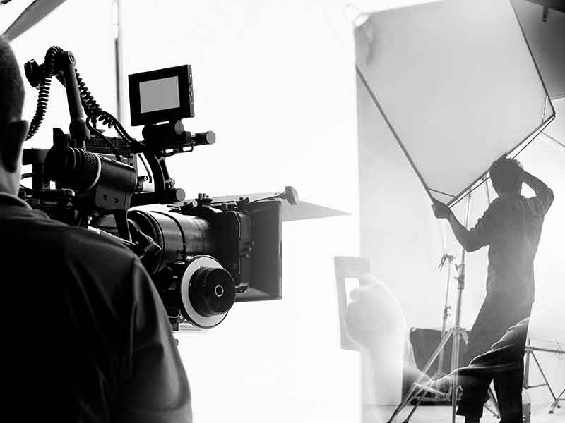 Videographer filming a brand video for a Reno business